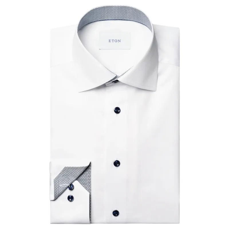 ETON Signature Twill Shirt Organic Cotton with Refined Details made by J&Z Couture