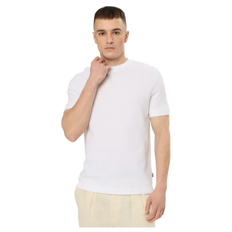 BOSS “Thompson” Mercerized Cotton T-Shirt White 50559677 made by Hugo Boss