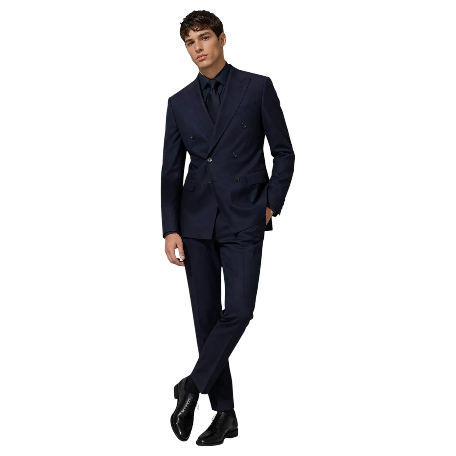 BOSS Slim Fit Double-Breasted Suit – 100% Italian Virgin Wool 50561841 sold by J&Z Couture product image thumbnail 3