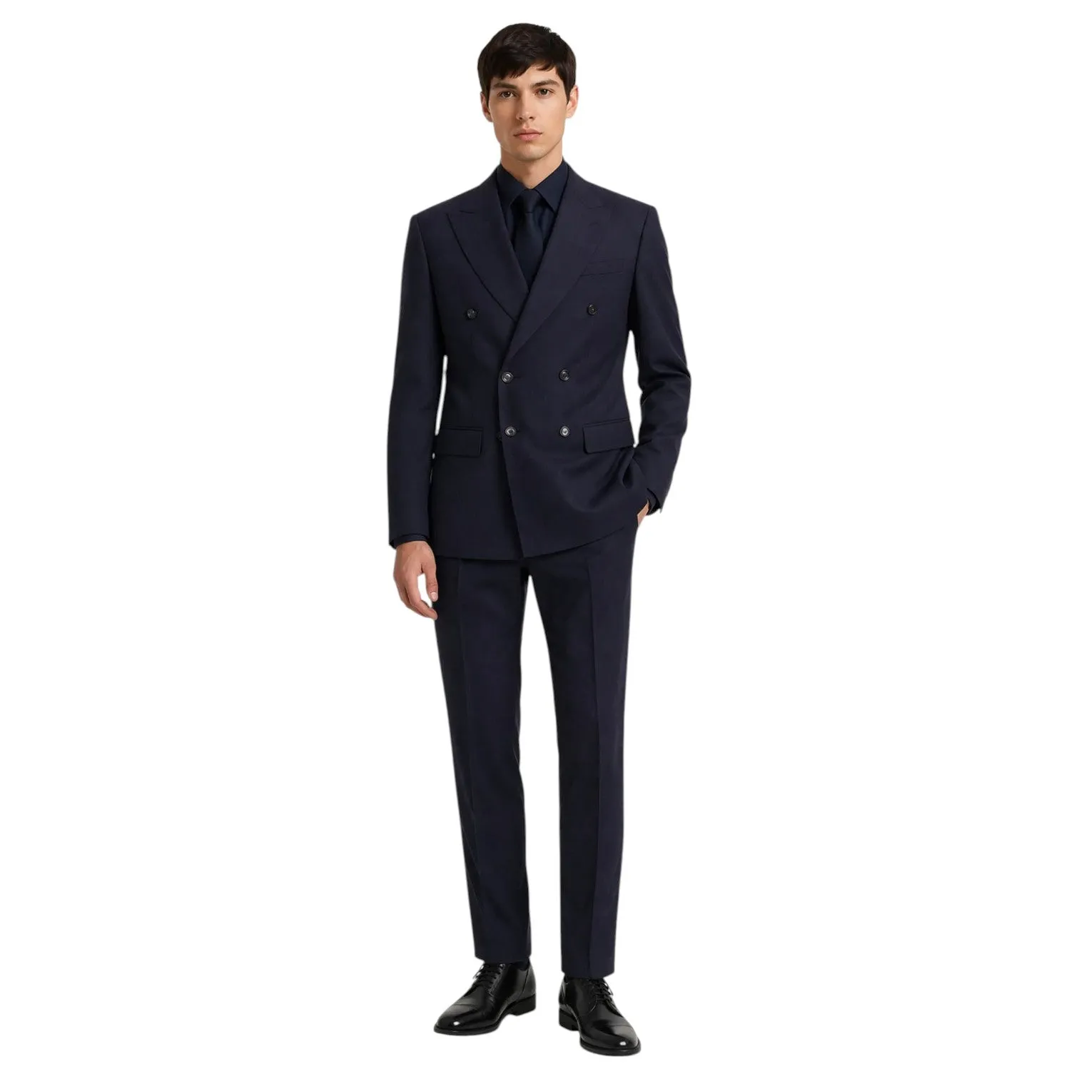 BOSS Slim Fit Double-Breasted Suit – 100% Italian Virgin Wool 50561841 sold by J&Z Couture
