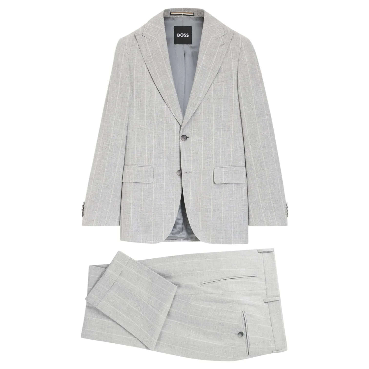 BOSS Two-Piece Slim-Fit Suit In Cotton And Virgin Wool 50561849 sold by J&Z Couture product image thumbnail 3