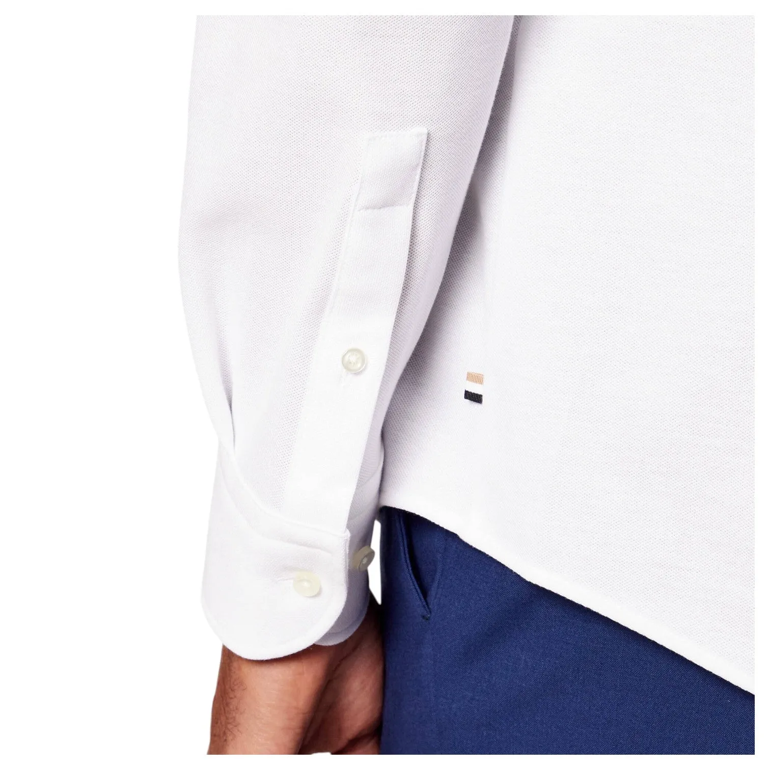 BOSS Cotton Knit Stretch Shirt – Slim Fit Spread Collar 50556106 sold by J&Z Couture product image thumbnail 3