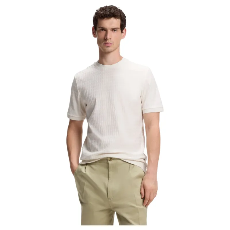 BOSS Mercerized Cotton Round Neck T-Shirt made by Hugo Boss