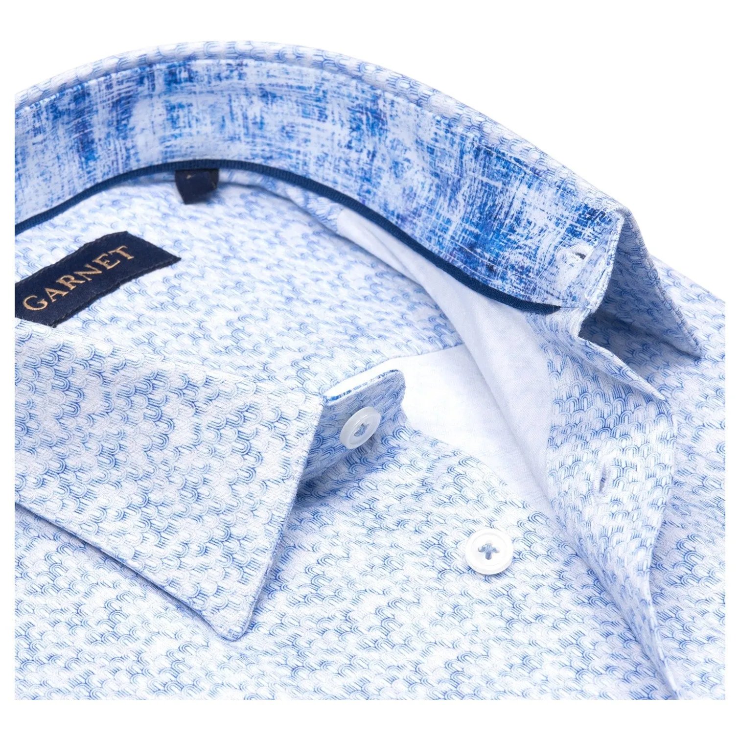 Garnet Men's Sport Shirts L/S 2411013 1-1 Blue sold by J&Z Couture product image thumbnail 2