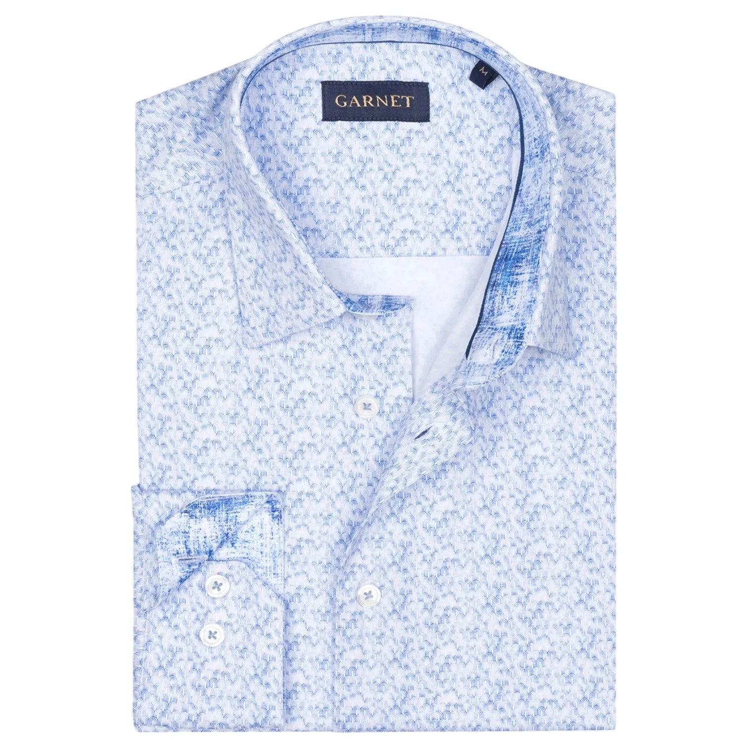 Garnet Men's Sport Shirts L/S 2411013 1-1 Blue sold by J&Z Couture