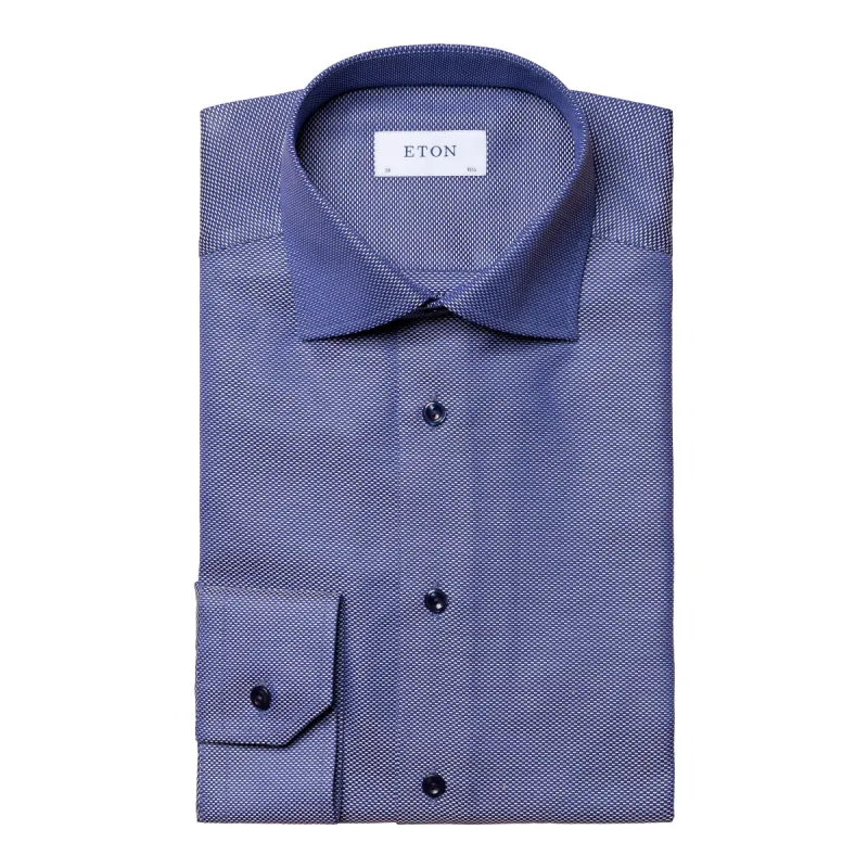 Eton Men's King Twill Slim-Fit Tactical Shirt - Blue 100003543 29 sold by J&Z Couture