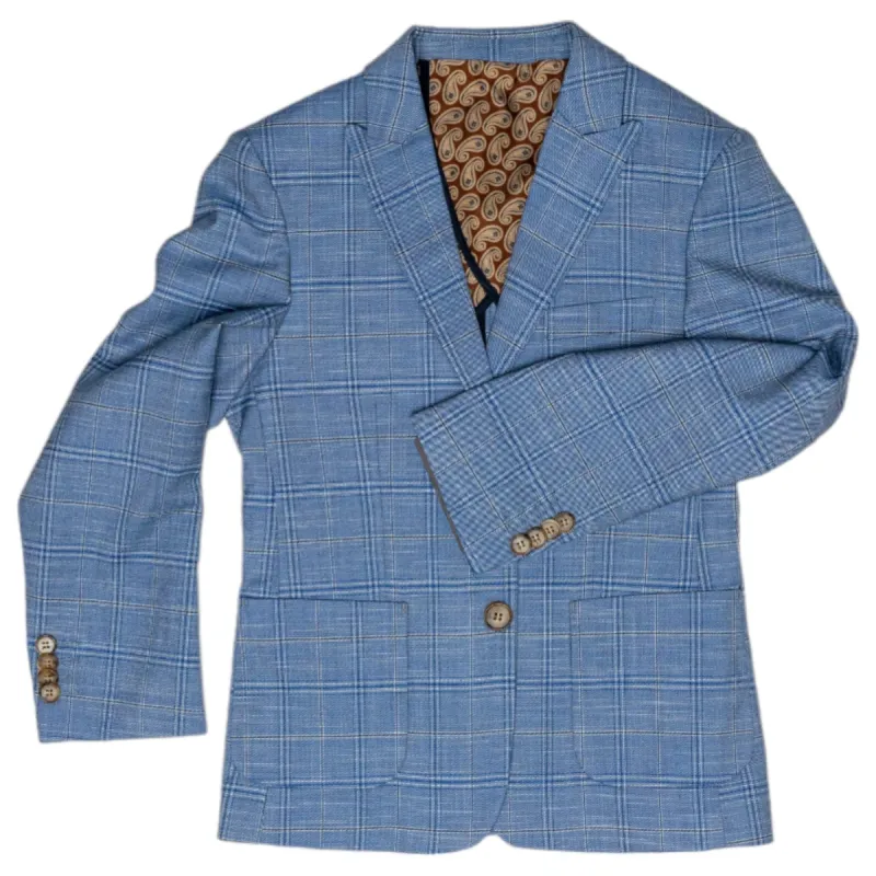 isaac-mizrahi-boys-plaid-blazer-in-blue-bl2651 sold by J&Z Couture