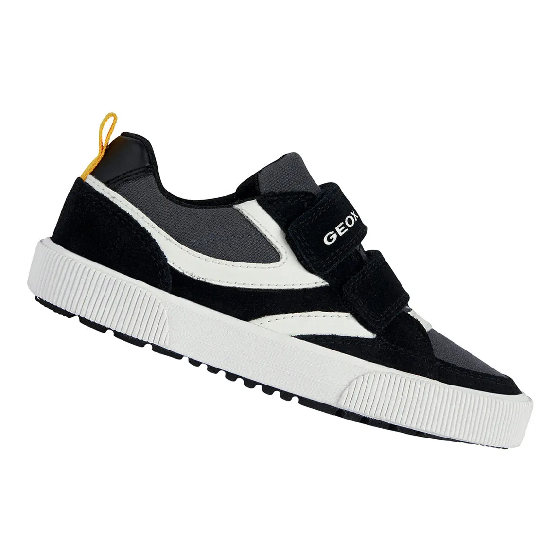 Geox Alphabeet Boy Velcro Sneaker in Black/White J35HLC-02210-C0127 sold by J&Z Couture product image thumbnail 4