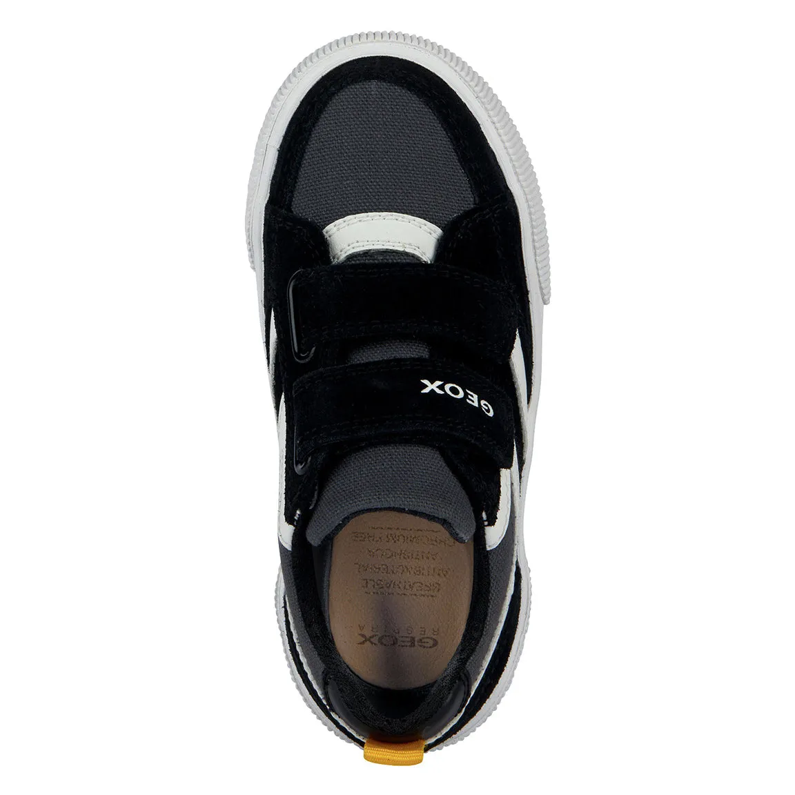 Geox Alphabeet Boy Velcro Sneaker in Black/White J35HLC-02210-C0127 sold by J&Z Couture product image thumbnail 3