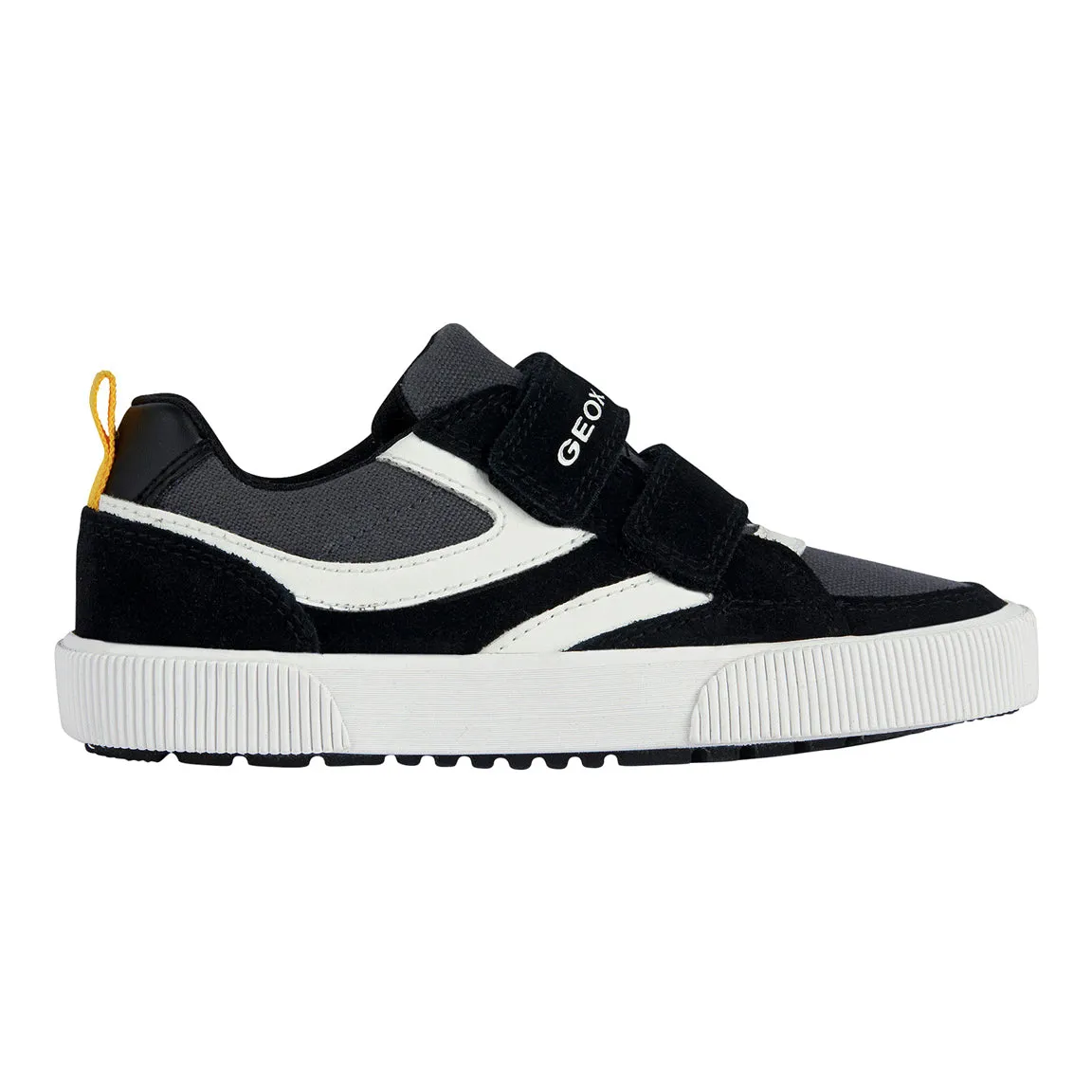 Geox Alphabeet Boy Velcro Sneaker in Black/White J35HLC-02210-C0127 sold by J&Z Couture product image thumbnail 2