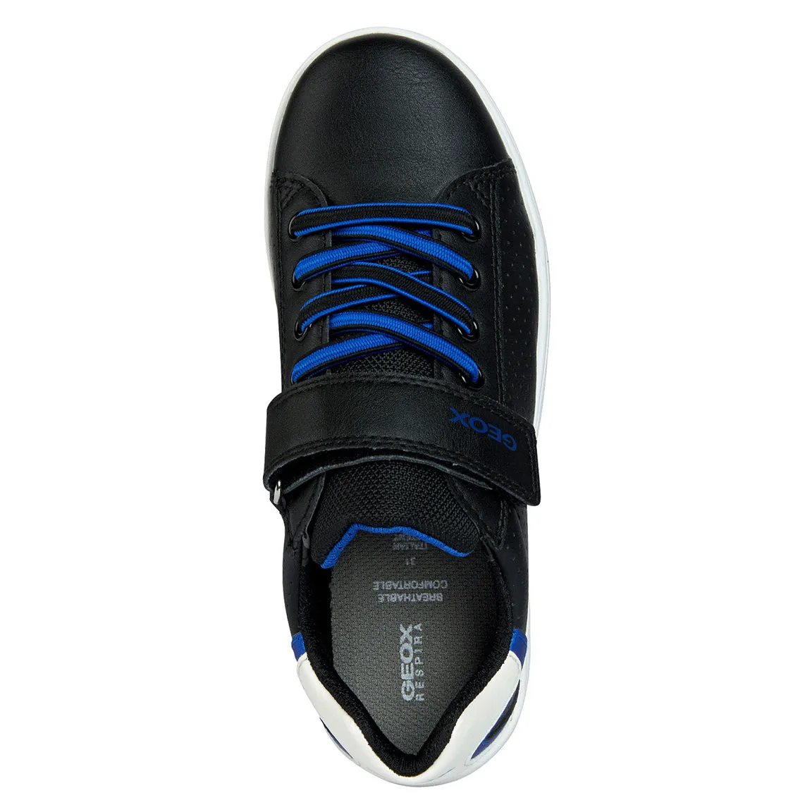 Geox Djrock Boy Sneaker in Black/Royal Blue Black leather J355VA-054FU-C0245 35 sold by J&Z Couture product image thumbnail 3