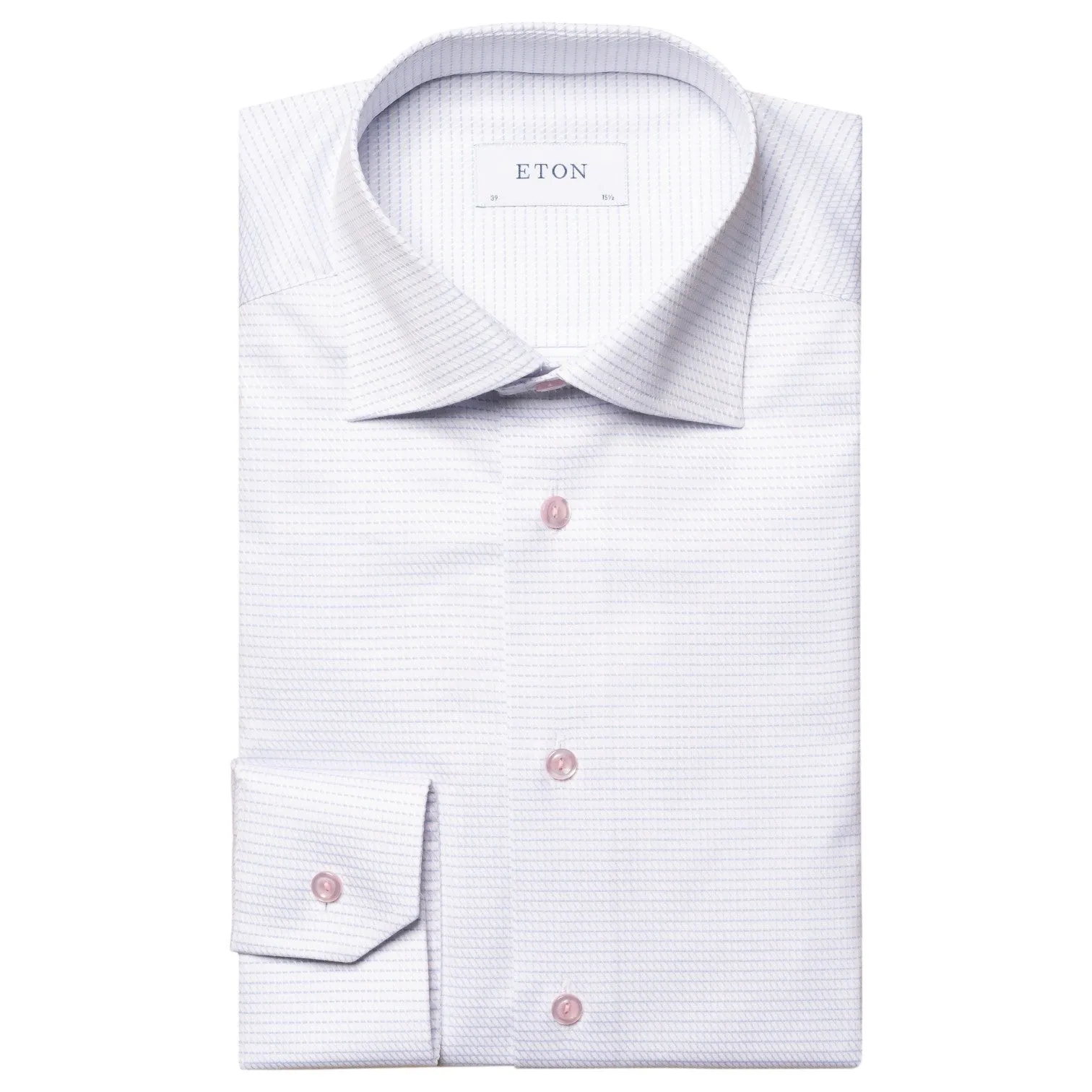 Eton Pink Micro Check Pattern Shirt 100011086 51 100011667 51 sold by J&Z Couture