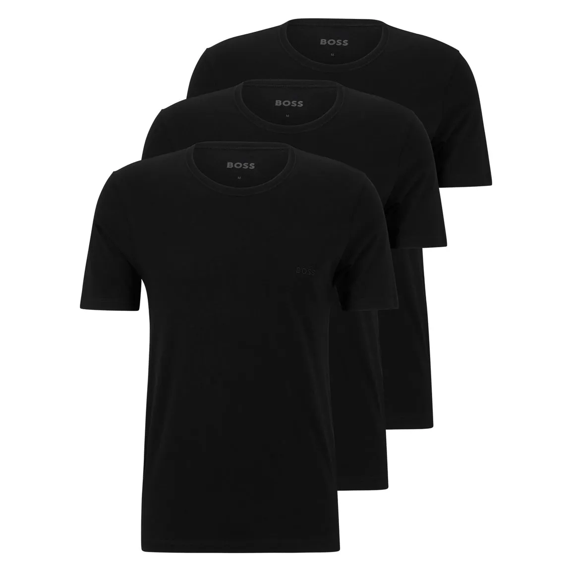 BOSS Men's Classic Regular Fit Black Crew Neck T-Shirt 3-Pack 50475284-001 sold by J&Z Couture