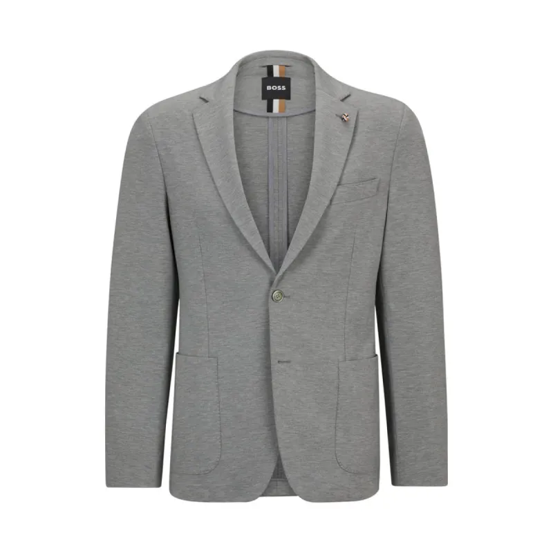 BOSS Men's Slim-Fit Jacket in Melange Stretch Jersey sold by J&Z Couture