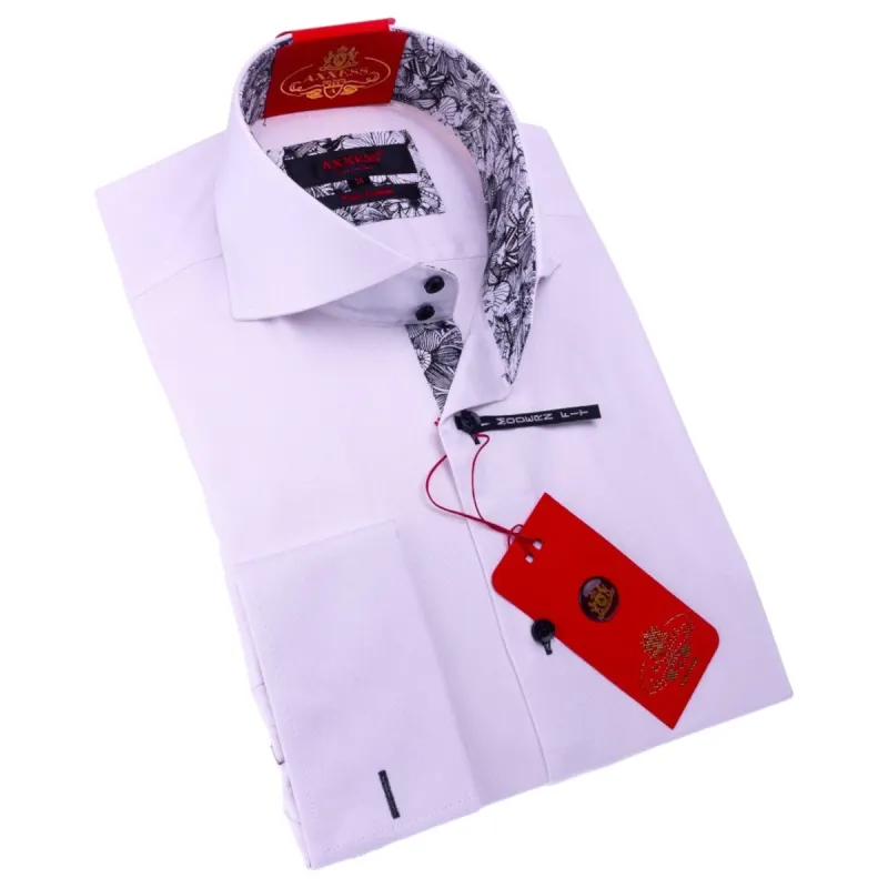 Axxess Shirt With French Cuffs In White  224-13 sold by J&Z Couture
