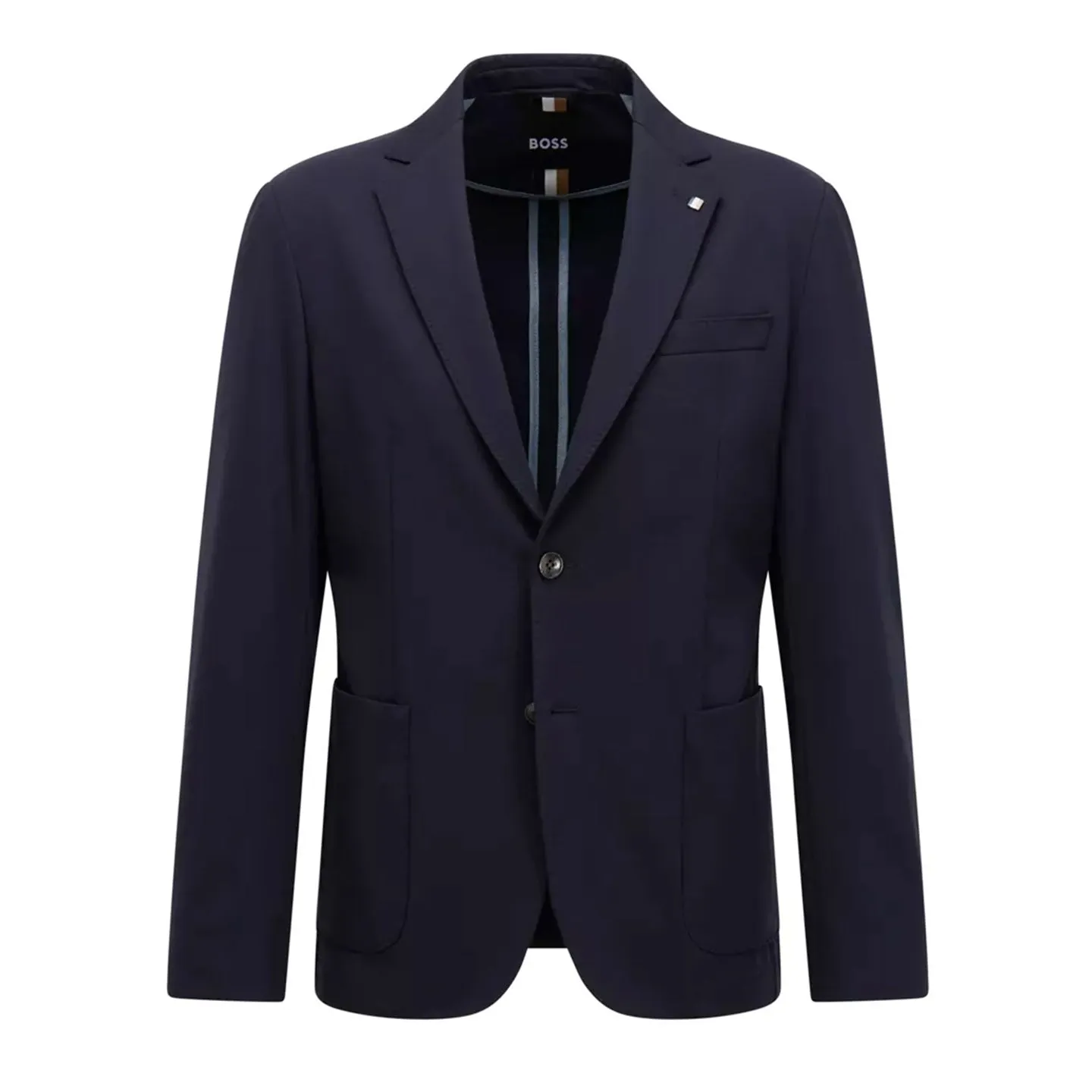 BOSS Men's Slim-Fit Suit in Stretch Interlock Cloth with Drawcord Waistband Pants in Navy 50473678-404 sold by J&Z Couture