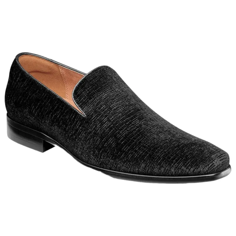 Florsheim VLT Slip On Tuxedo Shoes In Black Velvet  15208 001 Black made by Florsheim