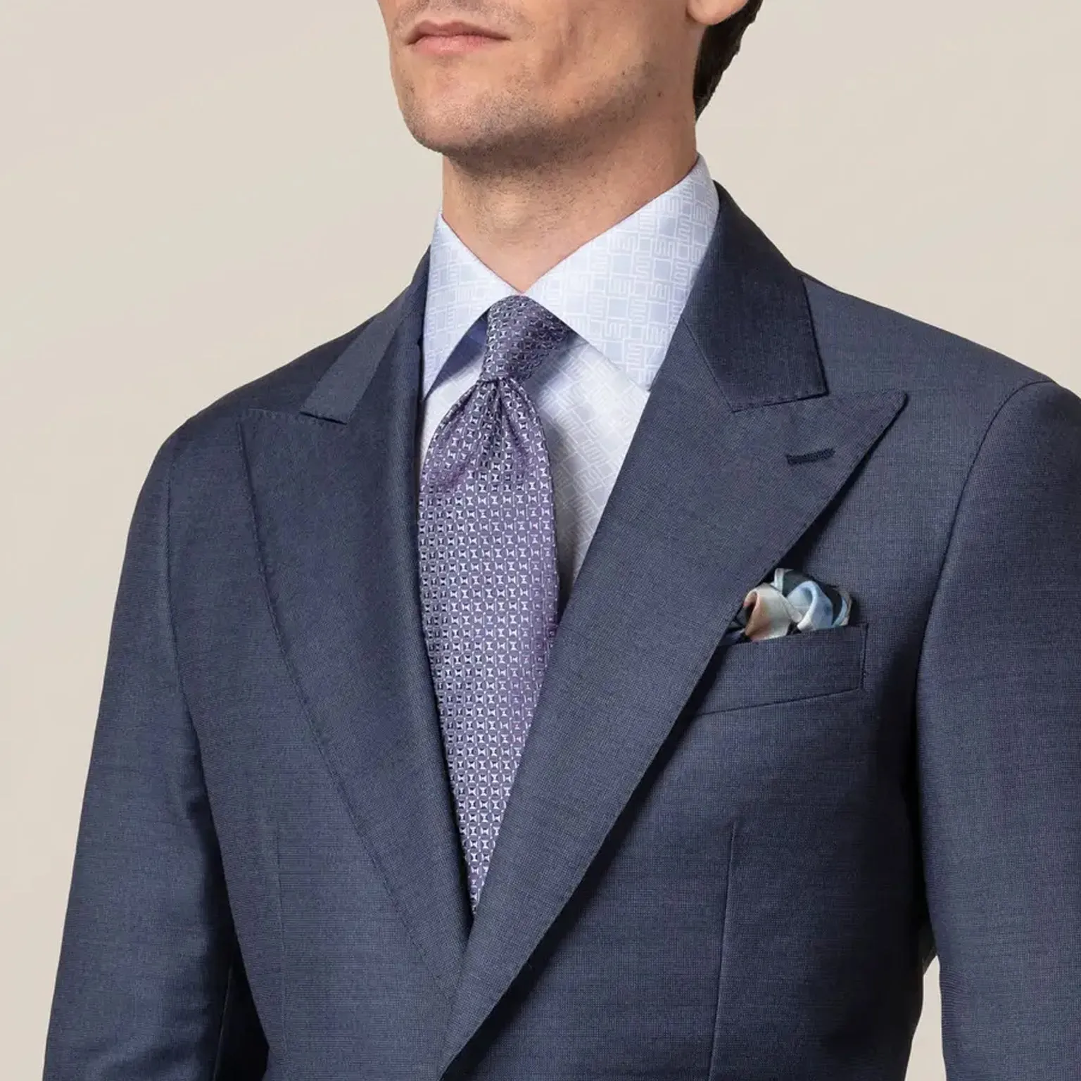 Eton Men's Slim-Fit Pastel Blue Double E Logo Shirt 100001552 21 sold by J&Z Couture product image thumbnail 5