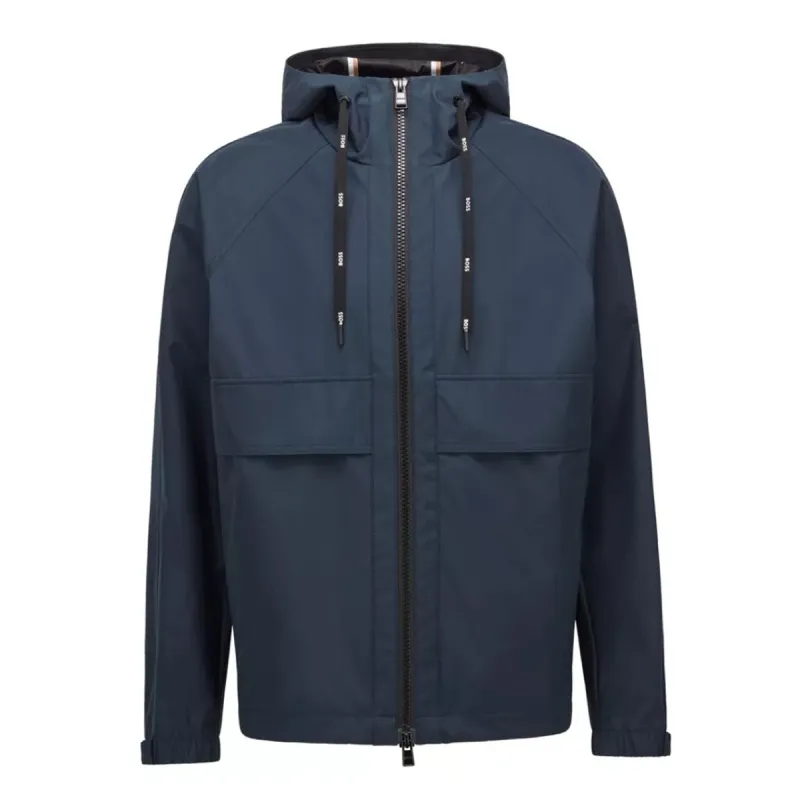 BOSS Men's Water-Repellent Jacket in Three-Layer Softshell Fabric  50469936-404 sold by J&Z Couture