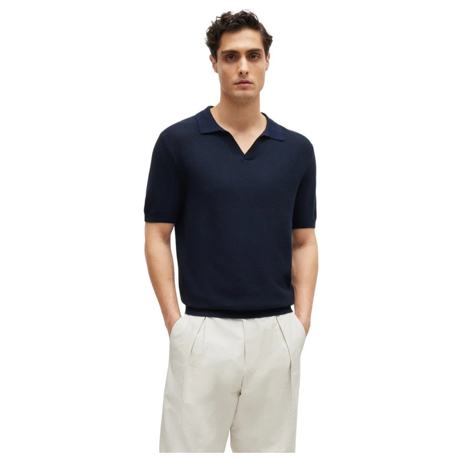 HUGO BOSS Polo Sweater With Open Collar sold by J&Z Couture product image thumbnail 3