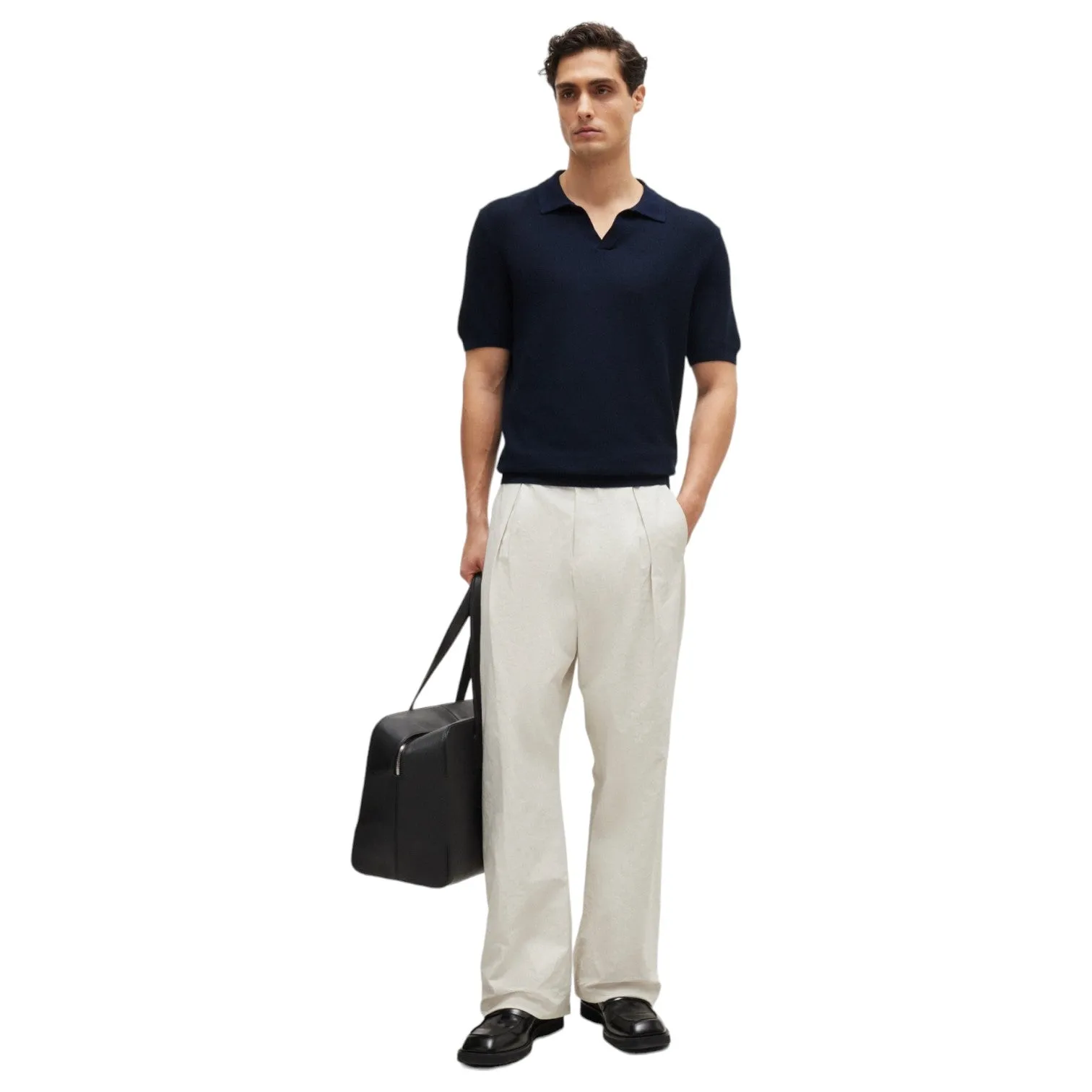 HUGO BOSS Polo Sweater With Open Collar sold by J&Z Couture