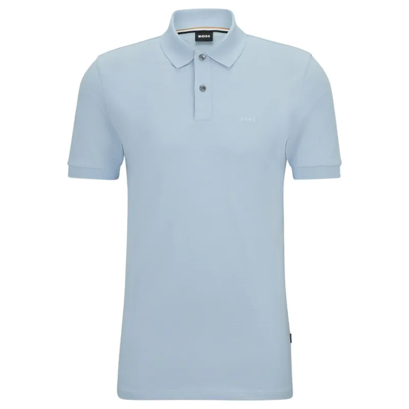 BOSS Pallas Light Blue Polo 50468301 457 sold by J&Z Couture
