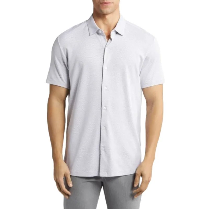 Robert Barakett Button Down Polo Shirt  RB41055 Grey sold by J&Z Couture