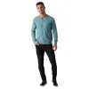 Raffi Classic V-Neck Sweater in 100% Merino Wool   HWC19391 Seaglass sold by J&Z Couture