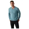 Raffi Classic V-Neck Sweater in 100% Merino Wool   HWC19391 Seaglass sold by J&Z Couture