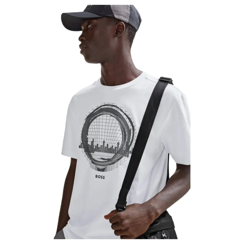 Stretch-Cotton Regular-Fit T-Shirt With Seasonal Artwork 50506372 100 sold by J&Z Couture