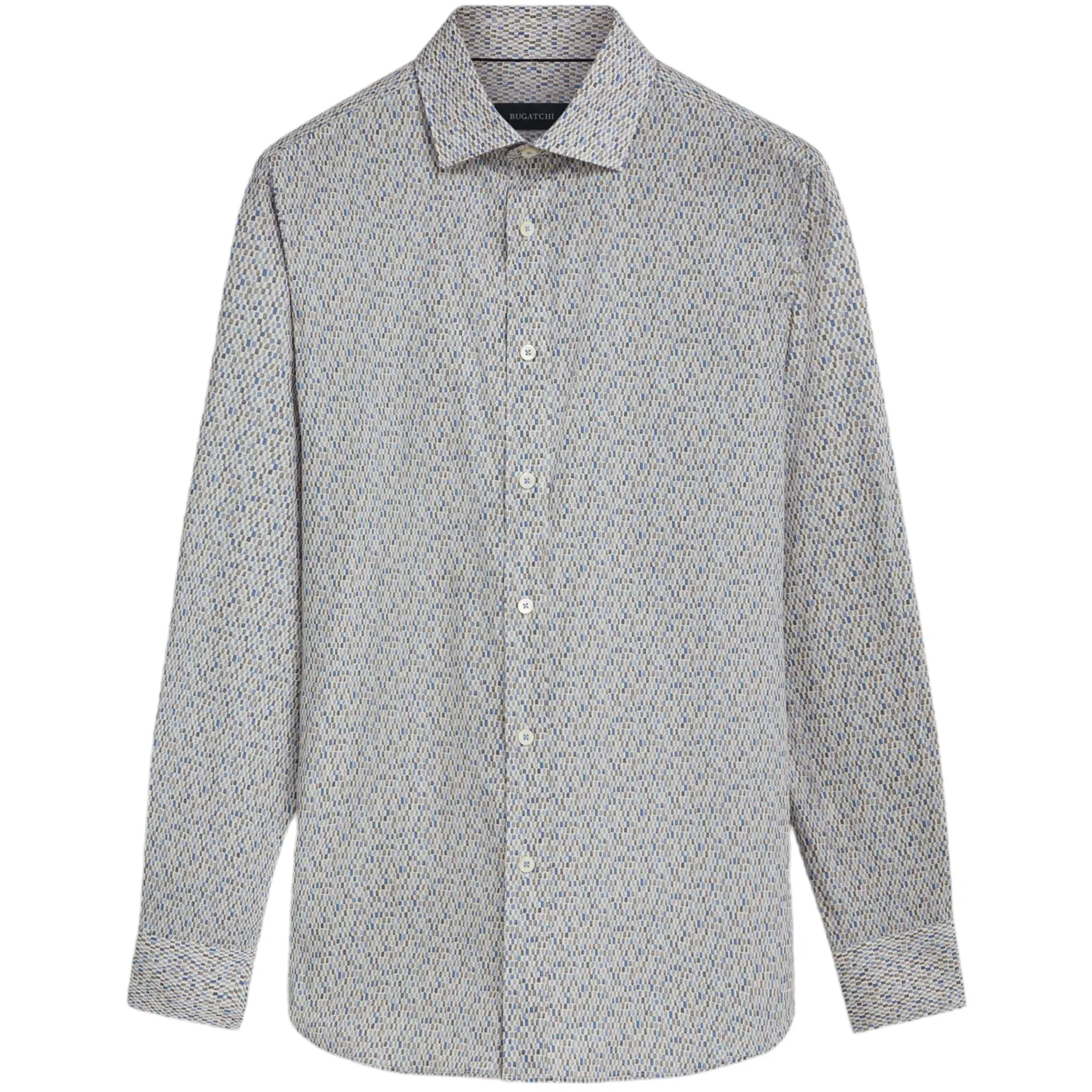 Bugatchi Axel Mosaic Print Shirt - CS3190L7S Cement sold by J&Z Couture