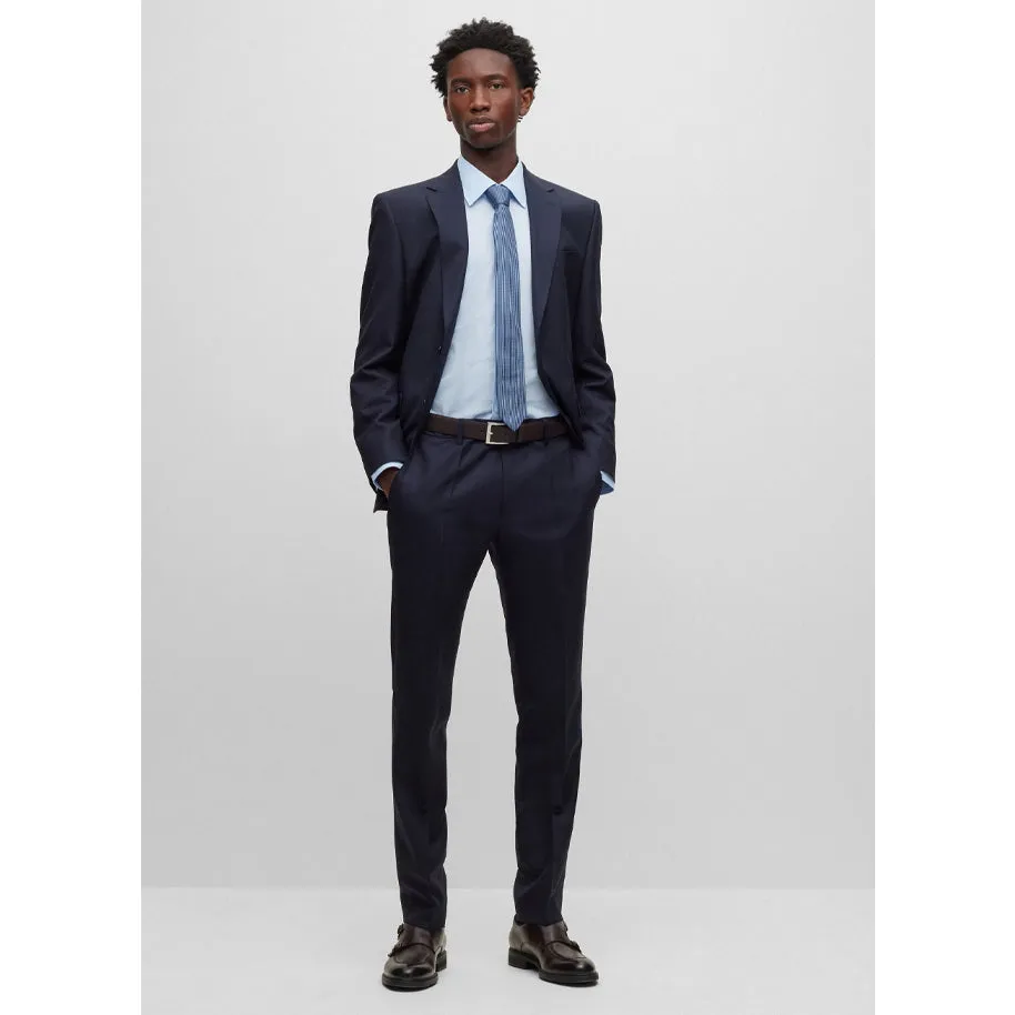 BOSS Men's Slim-Fit Shirt in Easy-Iron Stretch-Cotton Poplin in Light Blue 50469345-452 sold by J&Z Couture product image thumbnail 3