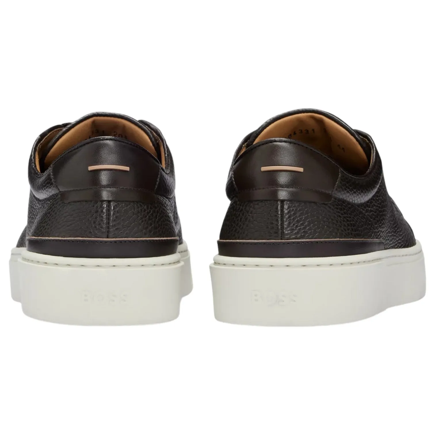 その他 BOSS.y BOSS Grained-Leather Trainers With Contrasting Details Dark