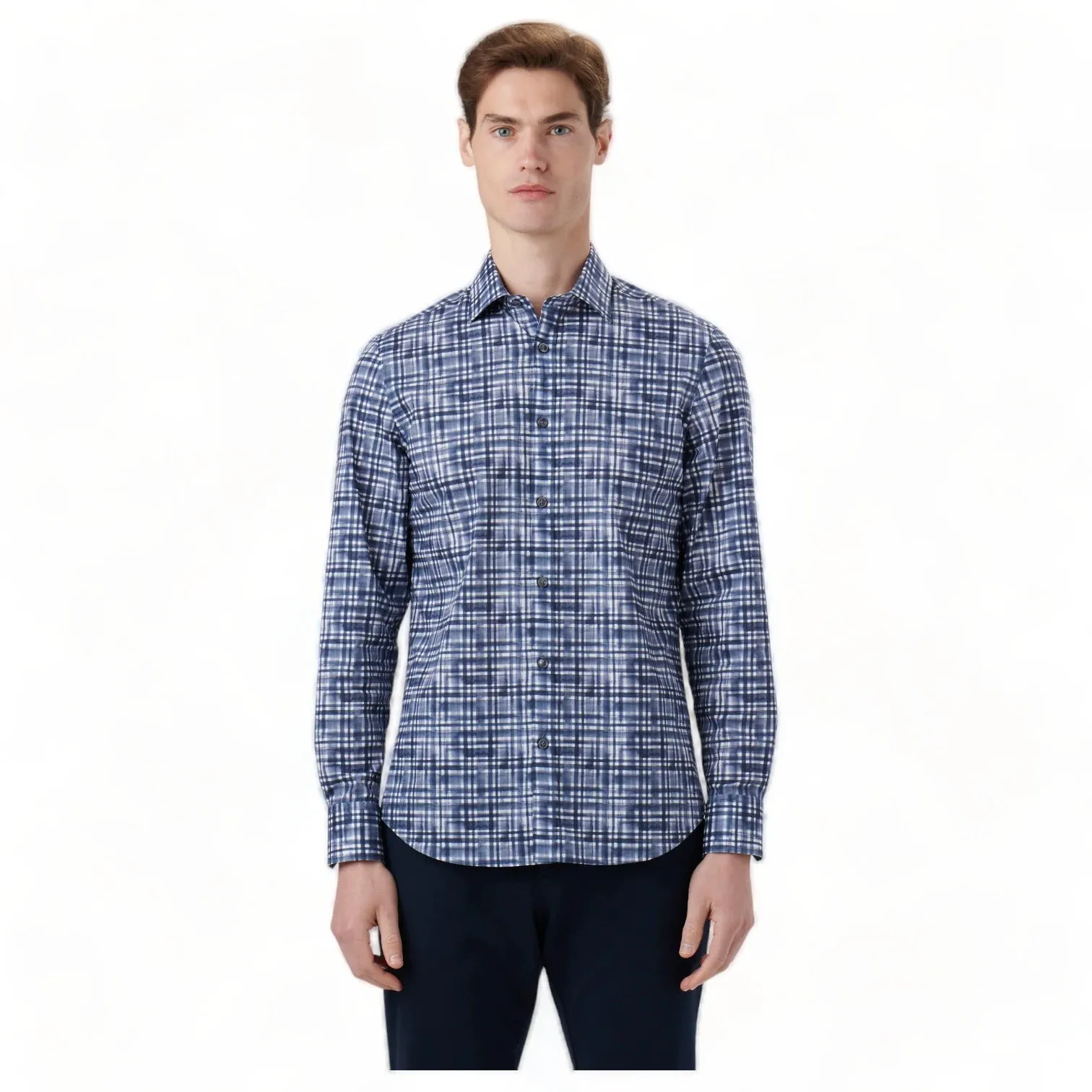 Bugatchi Julian Airbrush Print Shirt CS3410L4S Baltic sold by J&Z Couture product image thumbnail 2