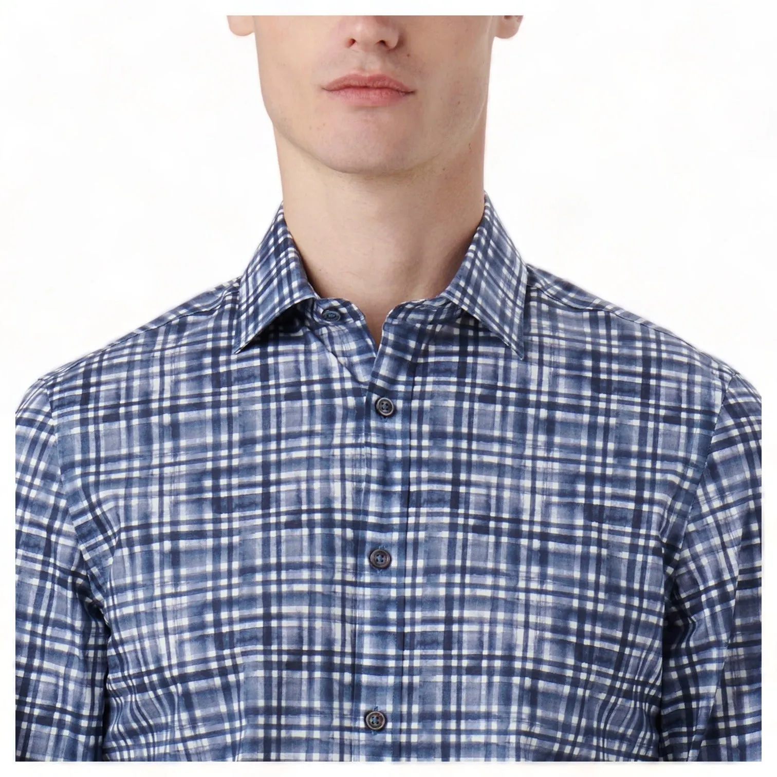 Bugatchi Julian Airbrush Print Shirt CS3410L4S Baltic sold by J&Z Couture product image thumbnail 3