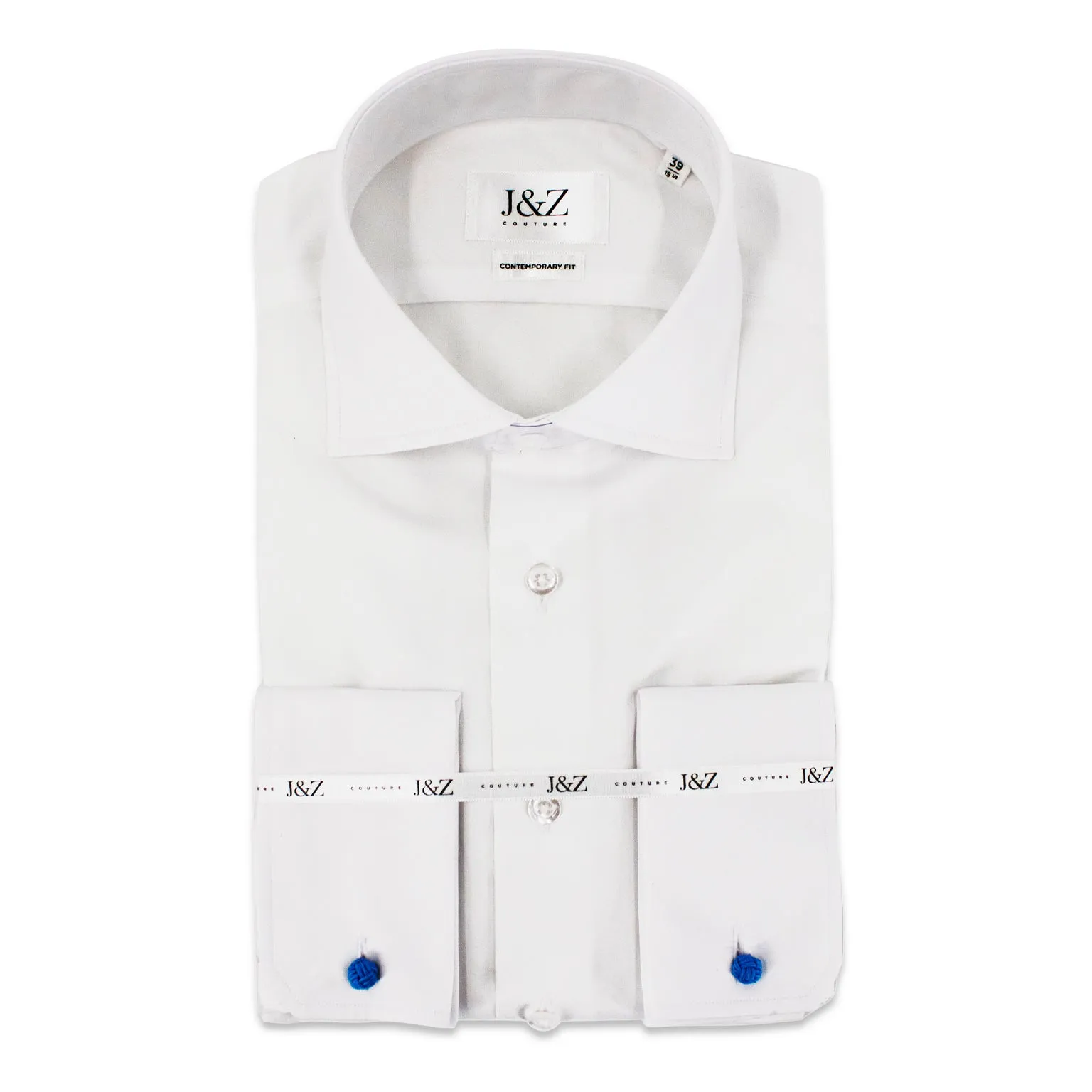 J&Z Couture White Button Down Dress Shirt, Journey Twill 120 (100% Cotton) sold by J&Z Couture