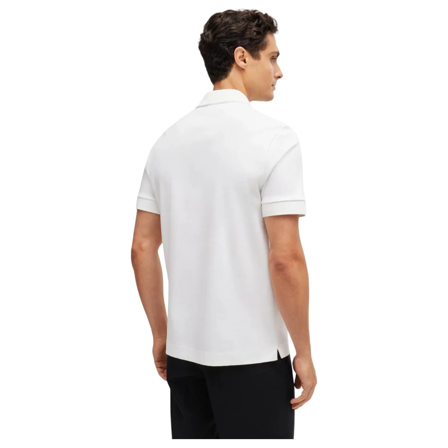 Hugo Boss Boss Mercerized-Cotton Polo Shirt With Double Monogram