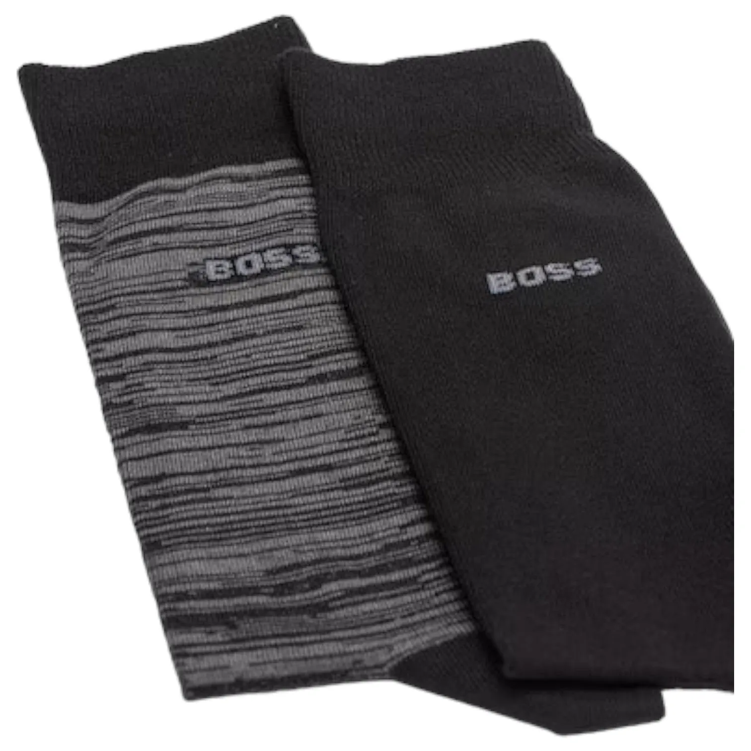 BOSS Two-Pack of Regular Length Socks in a Cotton Blend 50501320 001 sold by J&Z Couture product image thumbnail 2