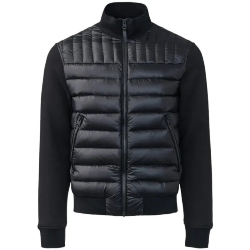Collin-Z Mackage Mixed Media Bomber Jacket/Cardigan In Black sold by J&Z Couture