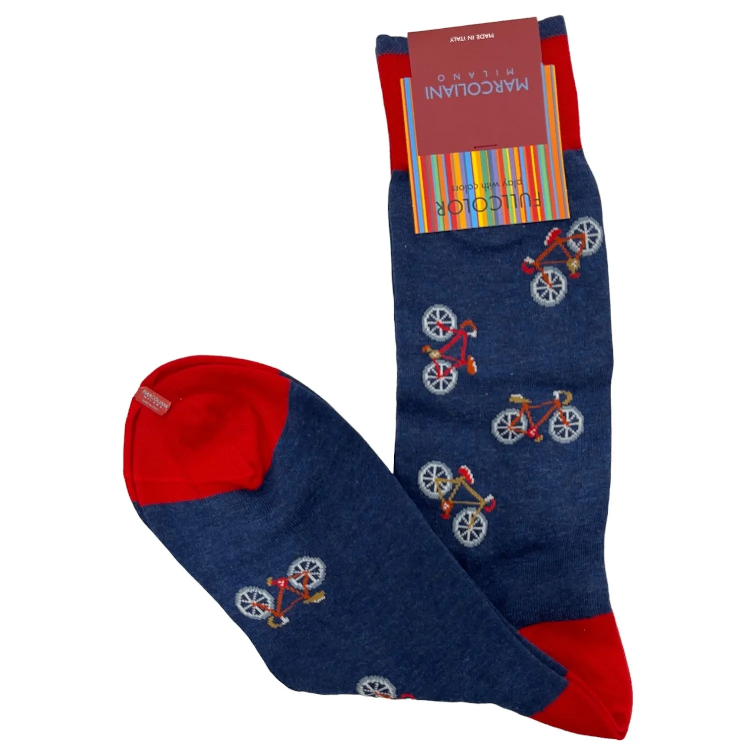 Marcoliani Socks Pima Cotton Bike MAR4742T Denim Blue sold by J&Z Couture