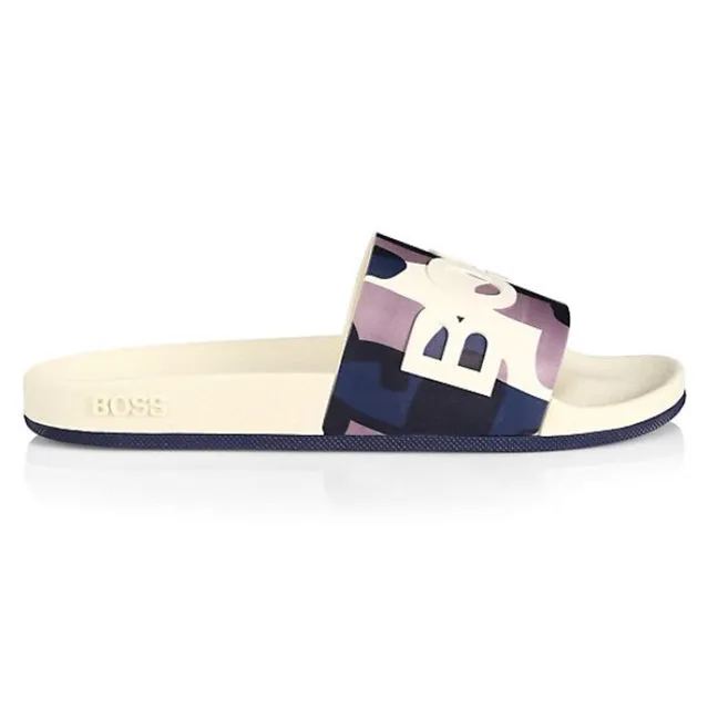 BOSS Men's Slides in Open Beige 50461866-284 sold by J&Z Couture product image thumbnail 2