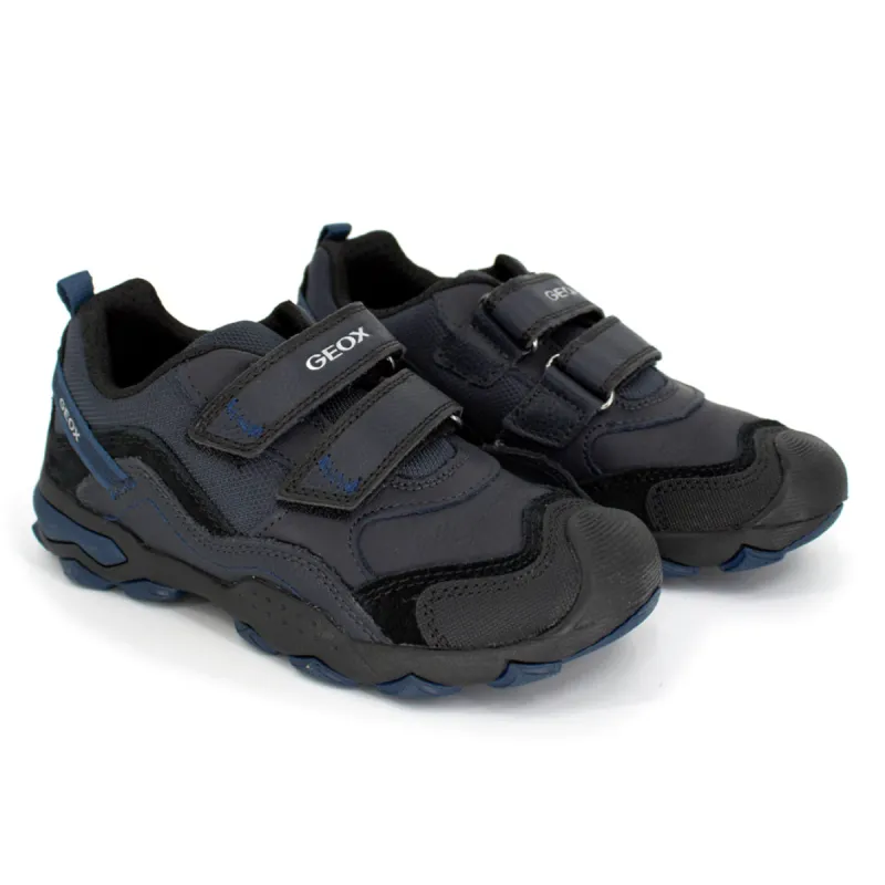 Geox Boys' Buller Boy Sneaker in Navy/Black J159VA-C0045 sold by J&Z Couture