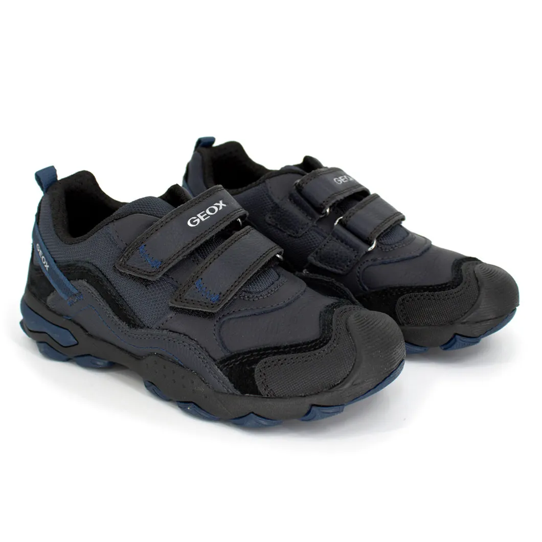 Geox Boys' Buller Boy Sneaker in Navy/Black J159VA-C0045 sold by J&Z Couture