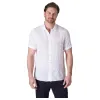 Raffi Bryce Linen Short-Sleeve Shirt QP22800 White sold by J&Z Couture