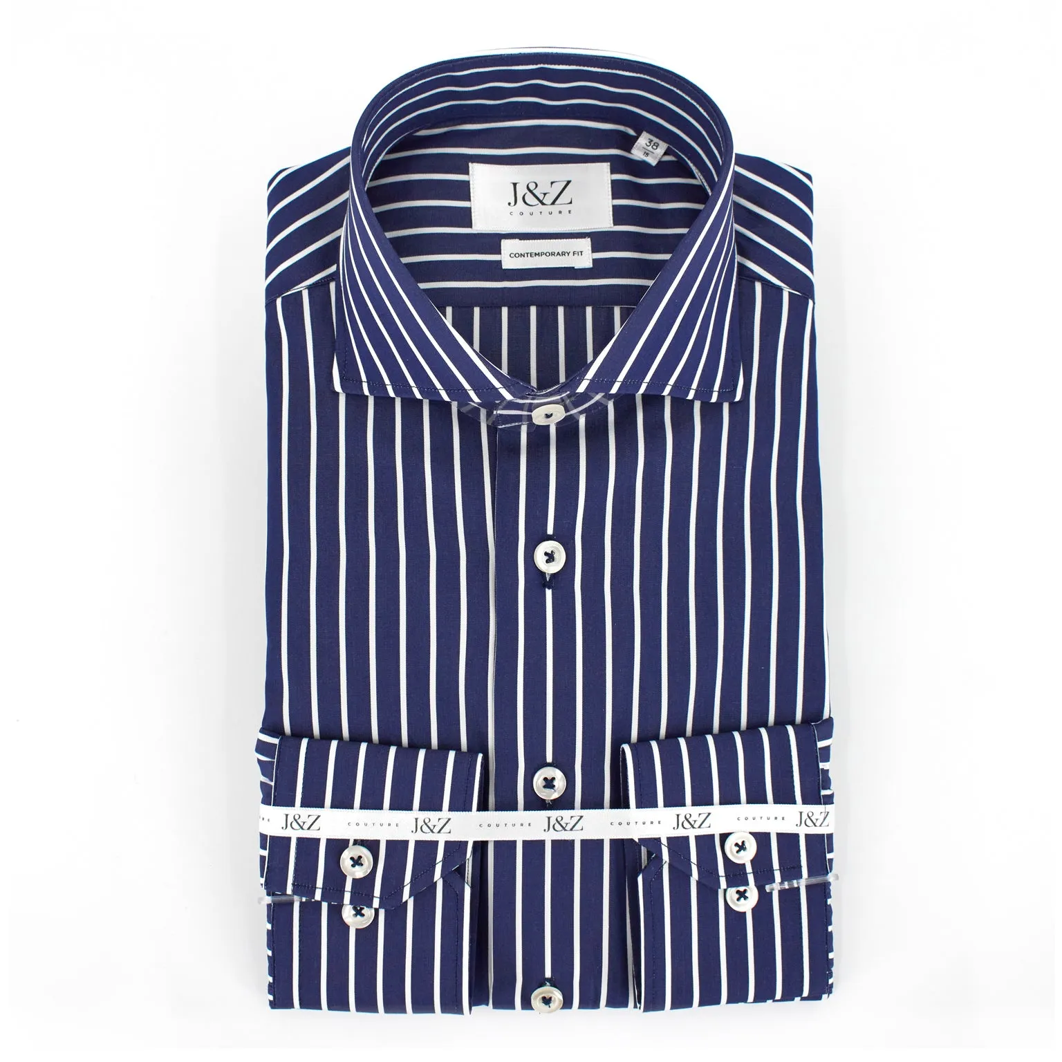 J&Z Couture Striped Button Down Dress Shirt, in Downing (100% Cotton) sold by J&Z Couture