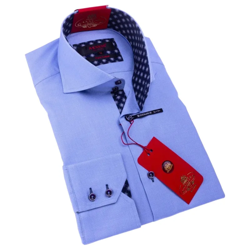 Axxess Shirt Modern Fit Shirt In Blue  224-12 sold by J&Z Couture
