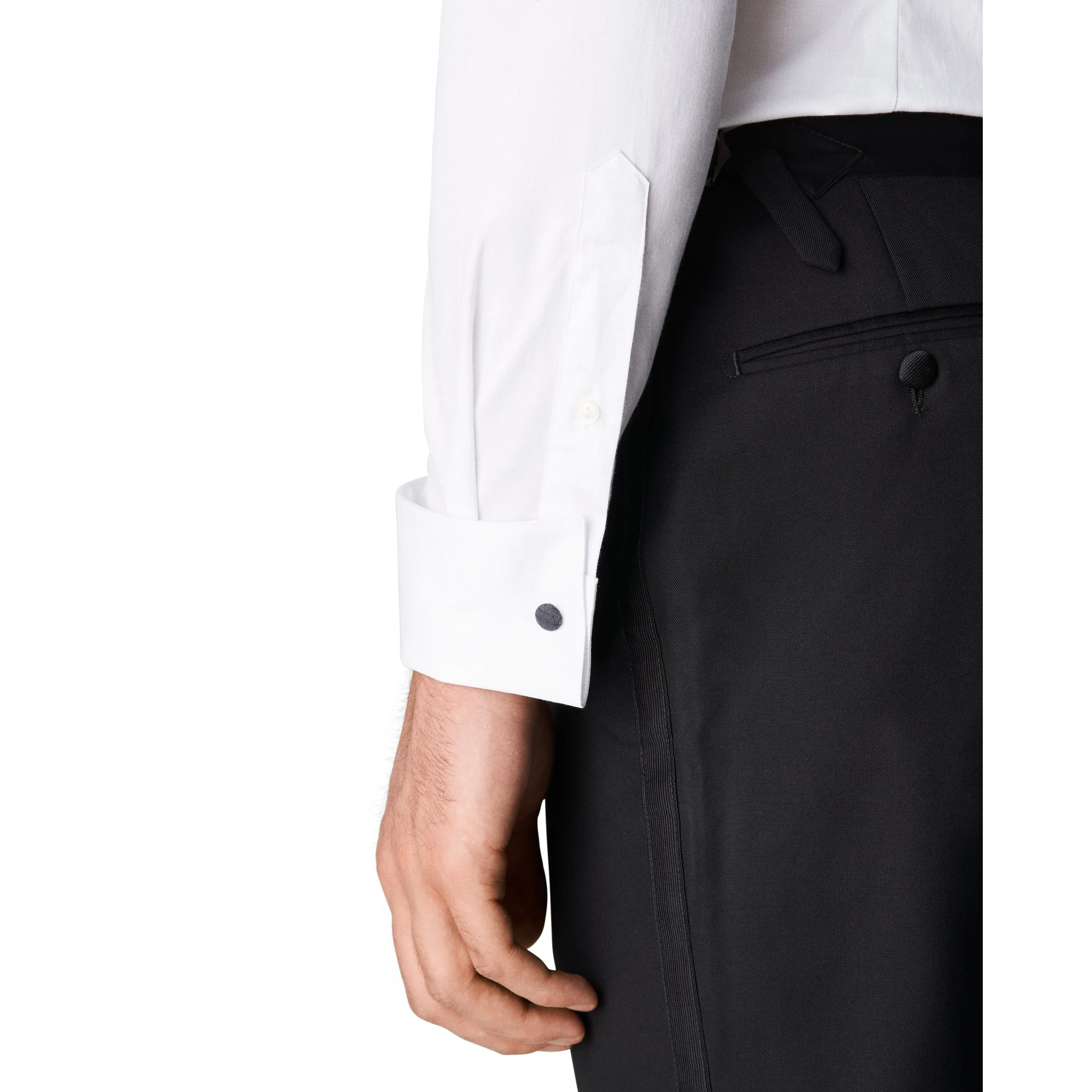 Eton Men's Slim Fit French Cuff White Stretch Twill Shirt 100003186 00 sold by J&Z Couture product image thumbnail 5