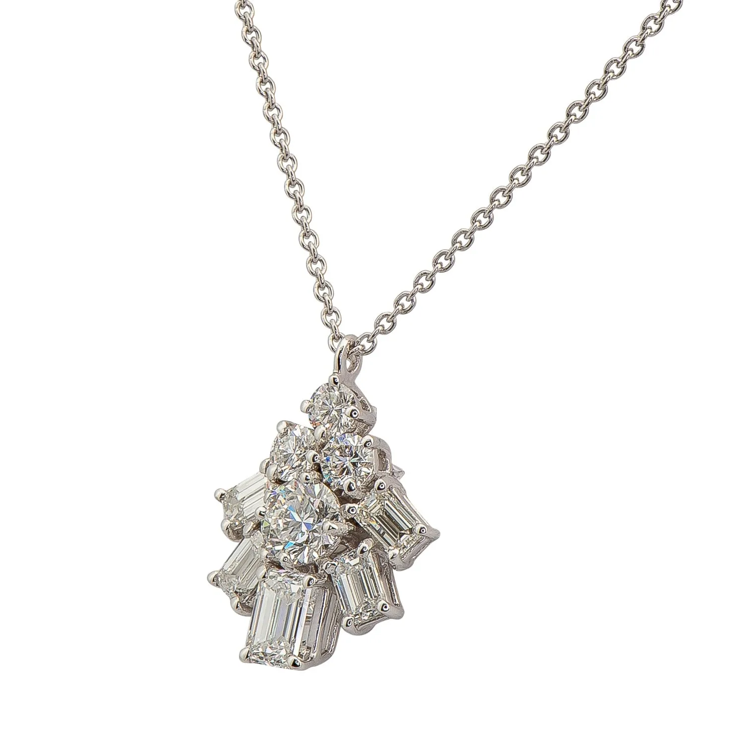 Graff White Emerald Cut and Round Dimond Pendant sold by Your Watch product image thumbnail 2