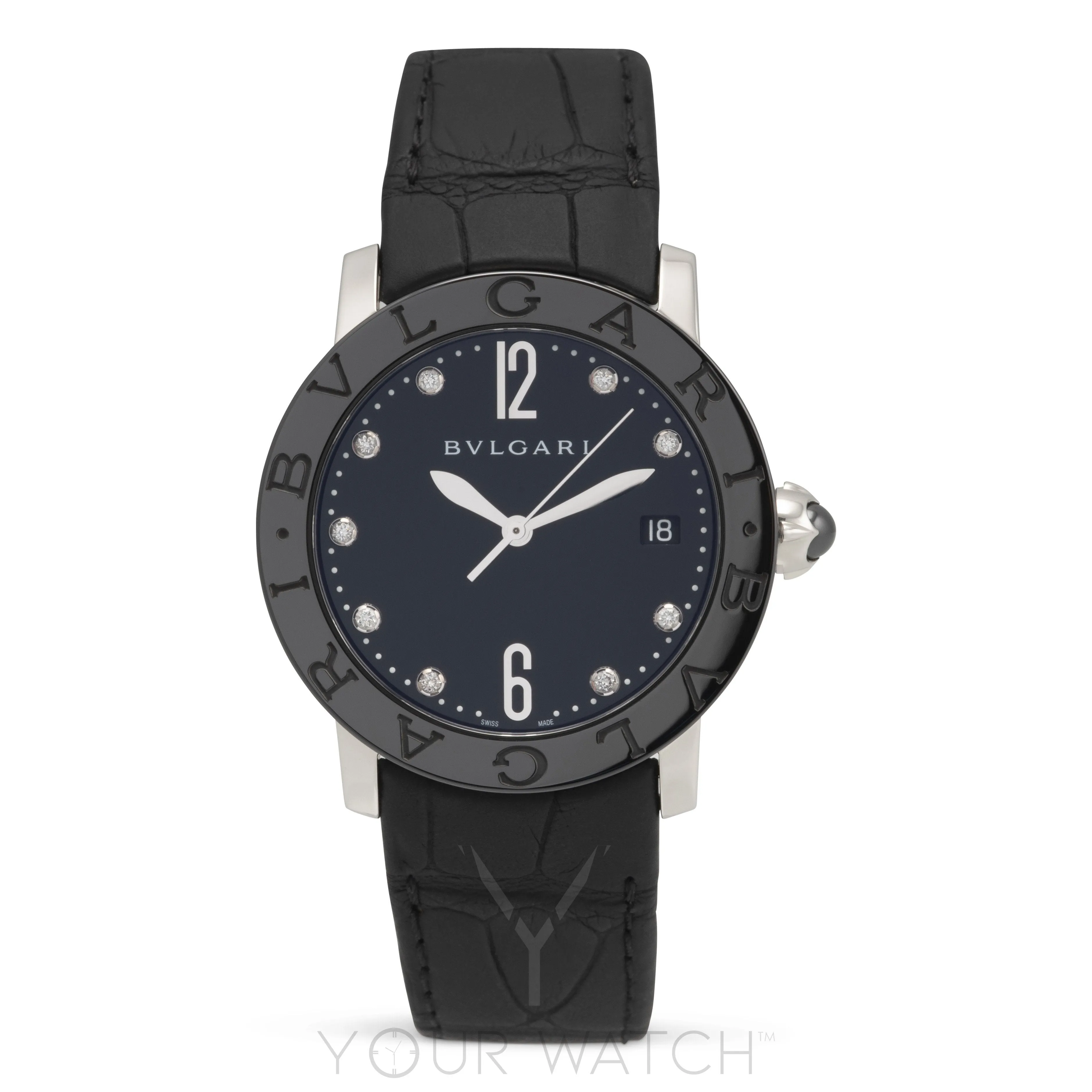 Bvlgari Automatic Black Lacquered Diamond Dial Ladies' Watch 102054 sold by Your Watch