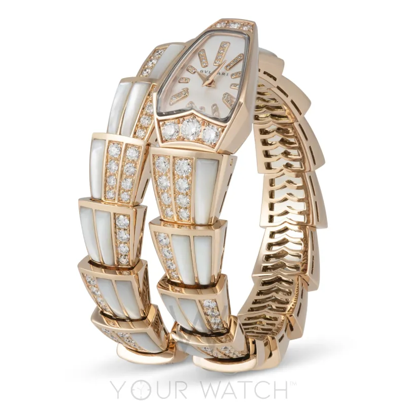 Bvlgari Serpenti 18 Carat Pink Gold Diamond 26mm Ladies' Watch 102124 sold by Your Watch